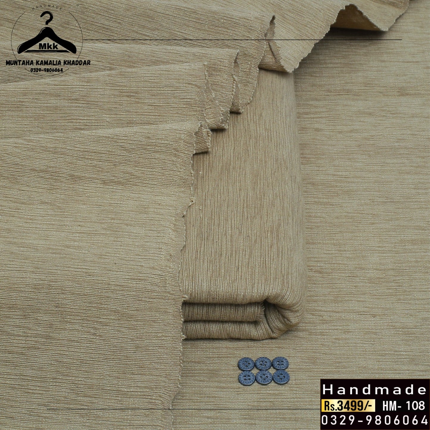 BEIGE SUPREME KAMALIA KHADDI KHADDAR SERIES