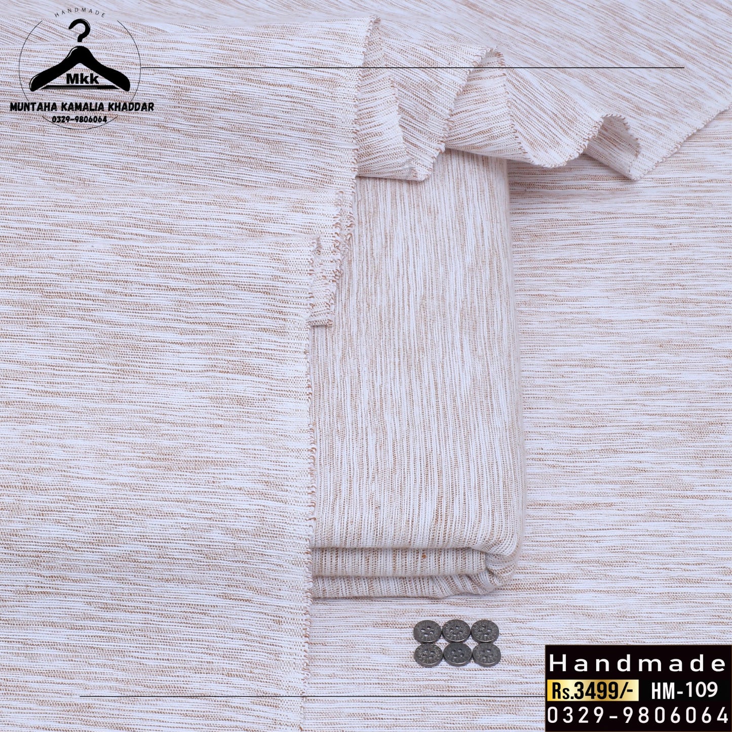 LIGHT BEIGE SUPREME KAMALIA KHADDI KHADDAR SERIES