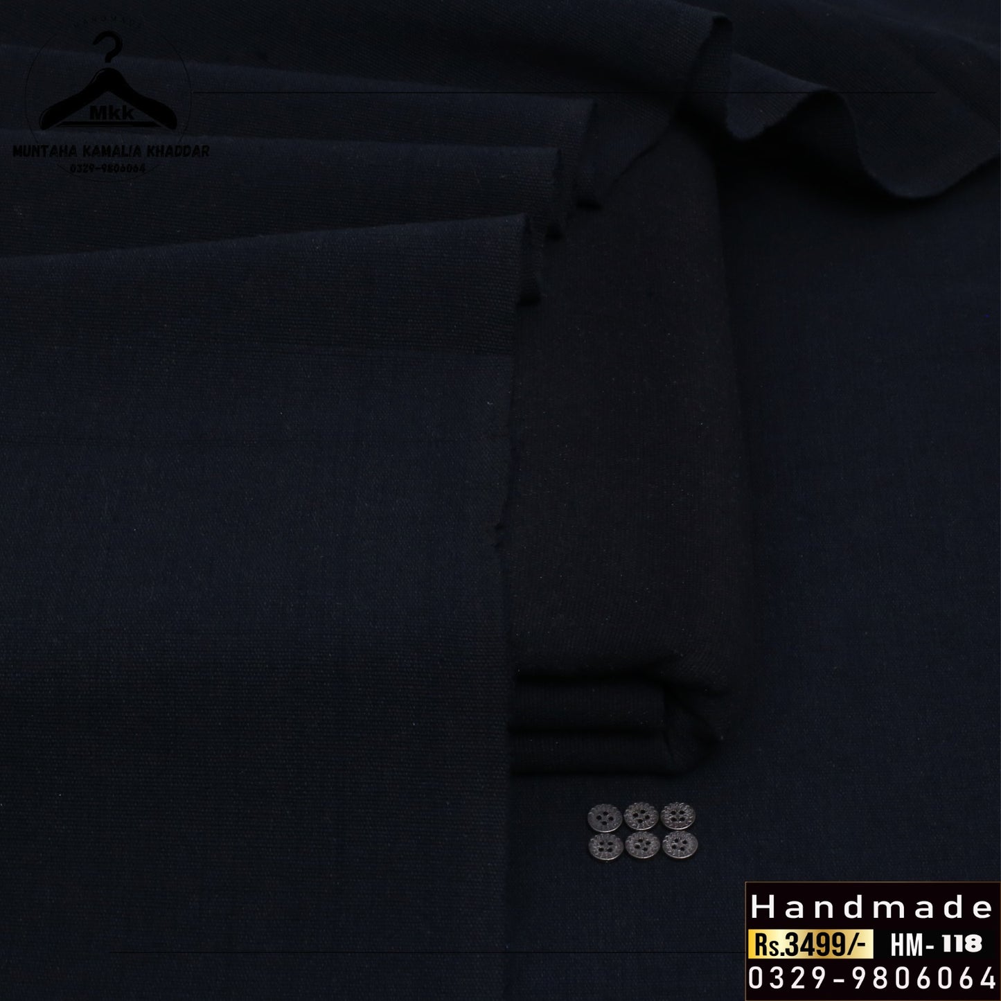 BLACK EXECUTIVE KAMALIA KHADDI KHADDAR COLLECTION