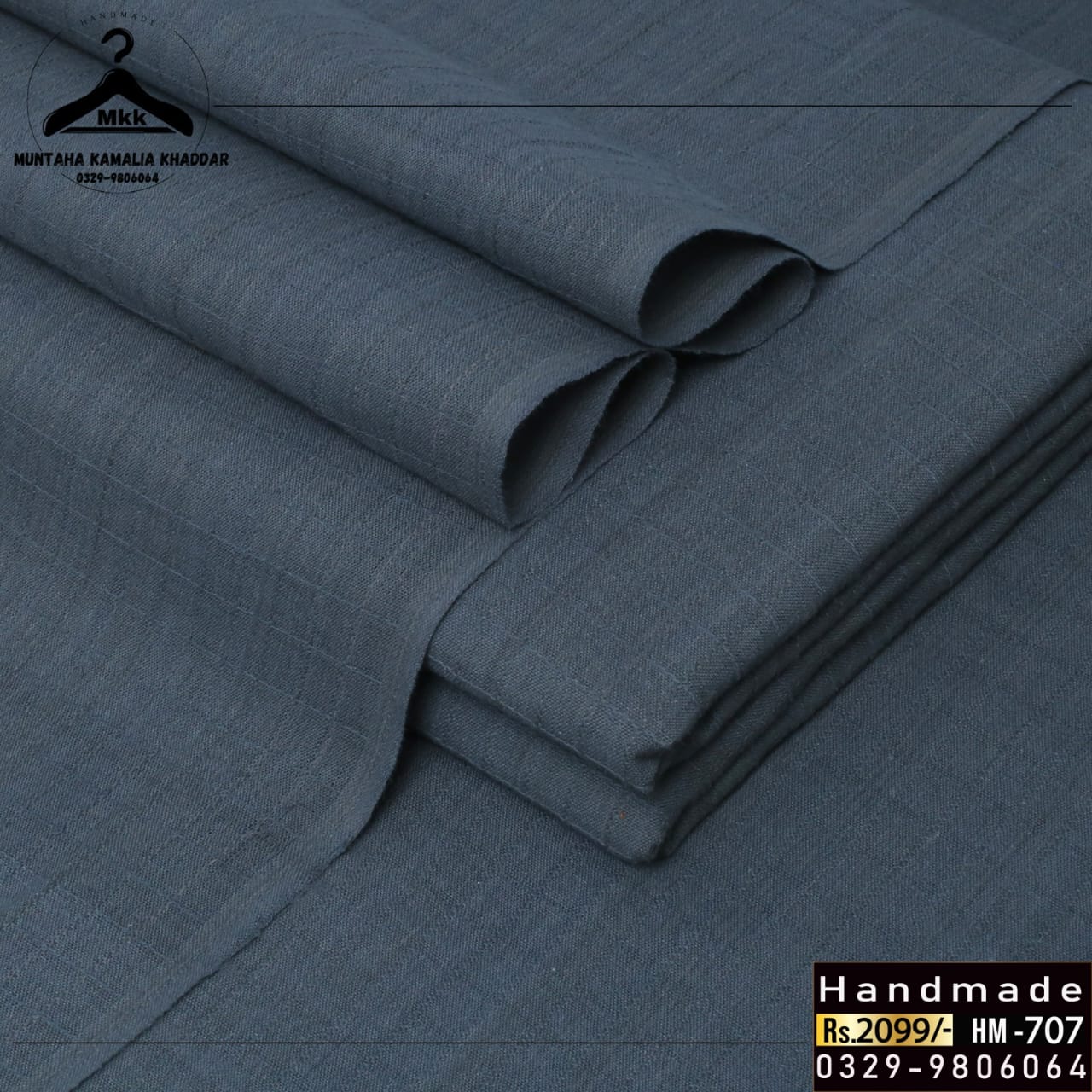 DARK GRay CLASSIC CHECK KAMALIA KHADDAR WITH TIMELESS DESIGN