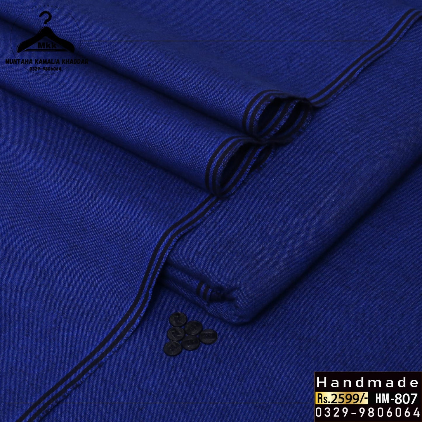 BLUE SINGAL GOLI COTTON FABRIC – RICH & SMOOTH TEXTURE