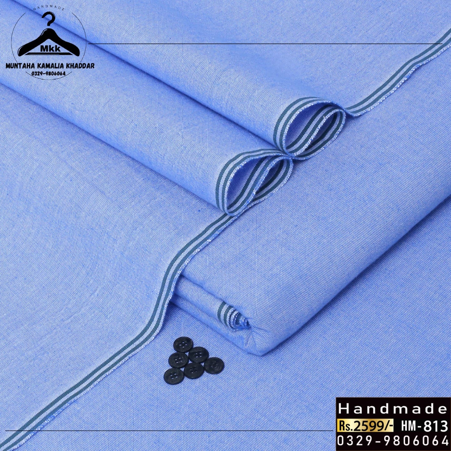 DARAK BLUE SINGAL GOLI COTTON FABRIC – FRESH & BREATHABLE WEAR