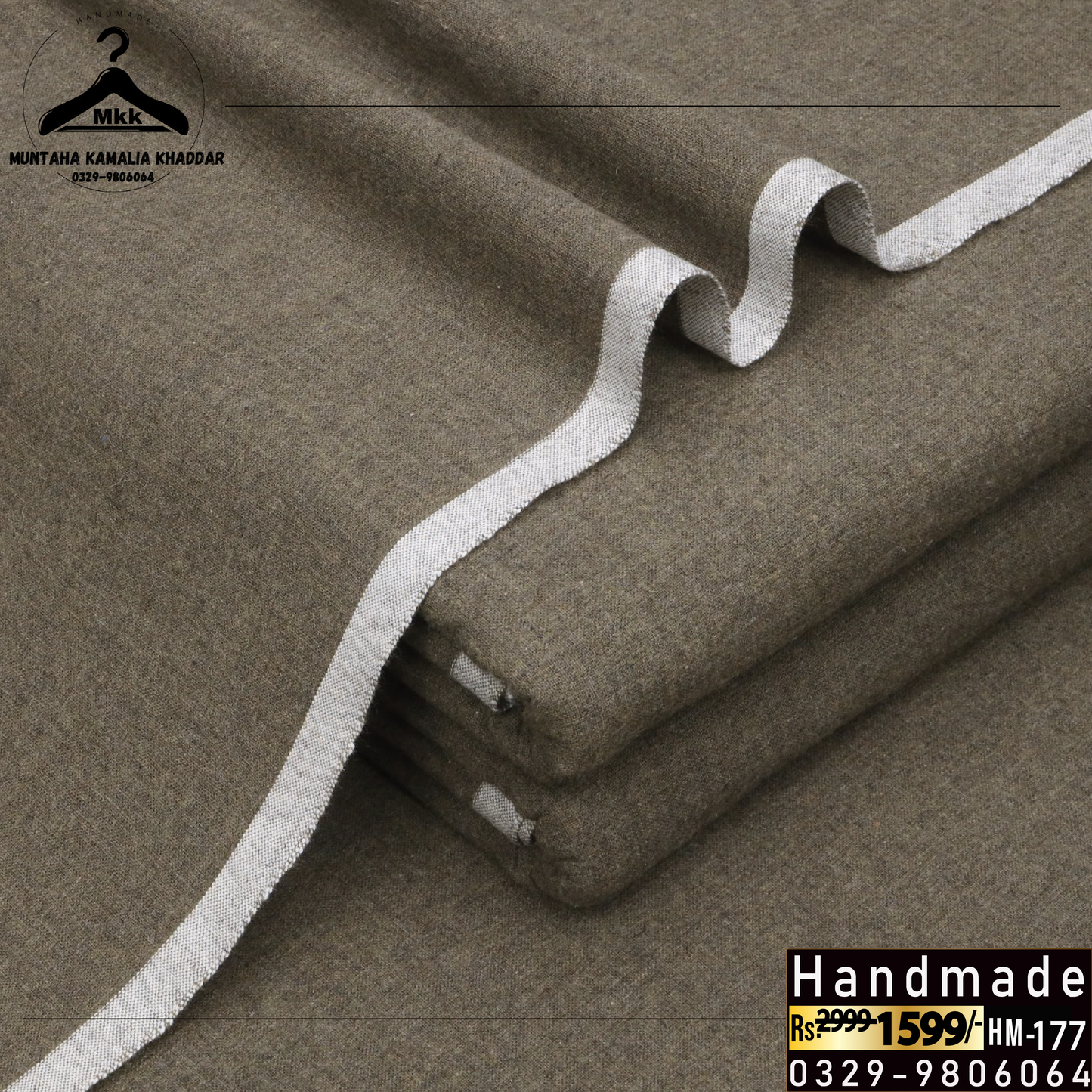 Light khaki – Royal Grey Dyed Kamalia Khaddar