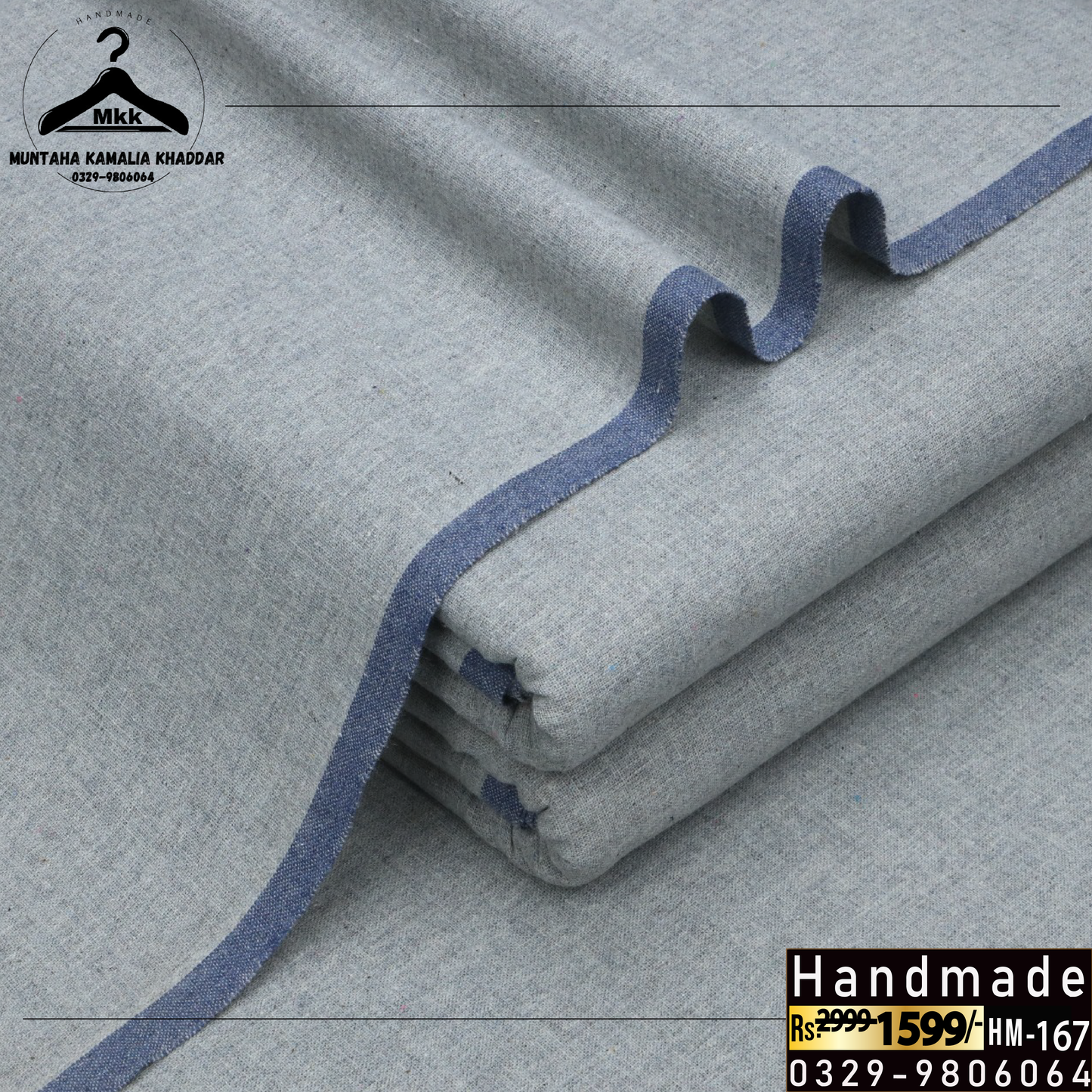 Grey – Soft Gray Dyed Kamalia Khaddar