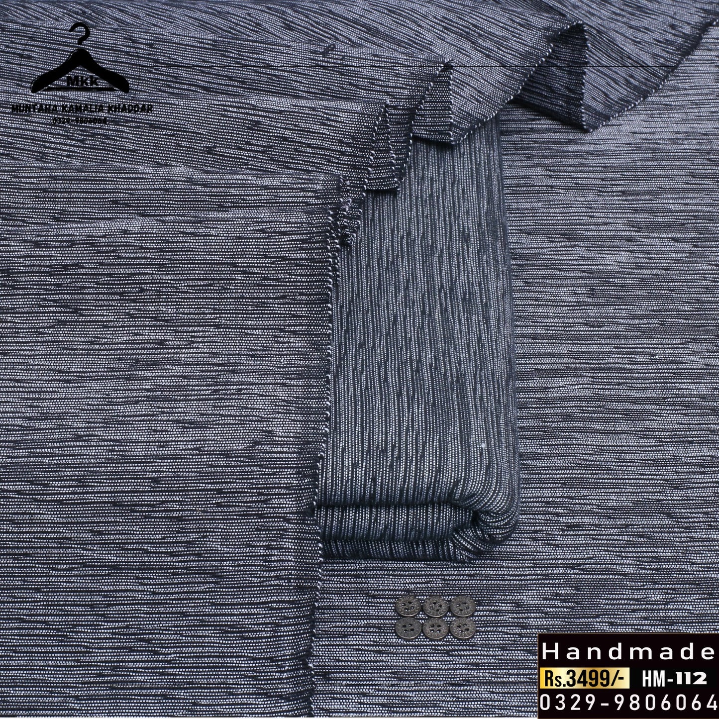 GRAY PREMIUM KAMALIA KHADDI KHADDAR SIGNATURE SERIES