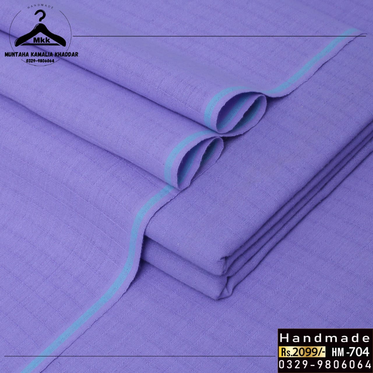 LIGHTPURPLE – ROYAL CHECK KAMALIA KHADDAR WITH CLASSIC CHARM