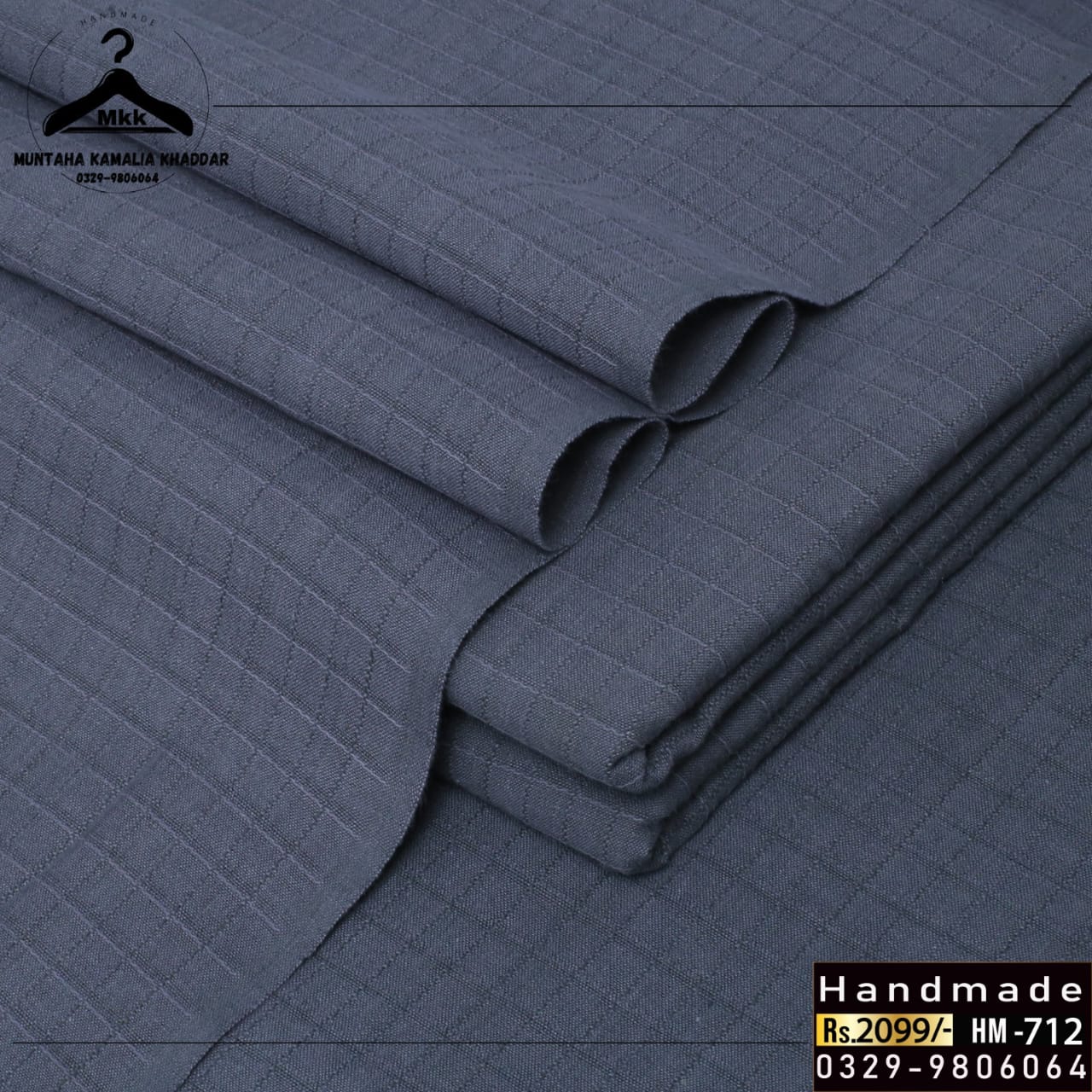 GREY – SOFT CHECK KAMALIA KHADDAR FOR MINIMALIST FASHION