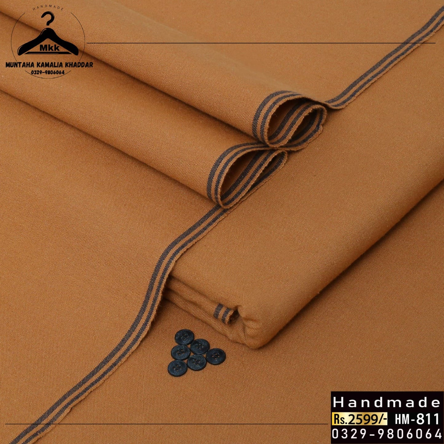 LIGHT BROWN SINGAL GOLI COTTON FABRIC – SOFT & PREMIUM QUALITY