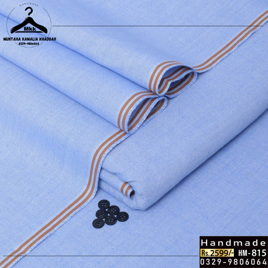 LIGHT Blue – Premium Kamalia Single Goli Cotton Fabric | Rich, Breathable & Classic