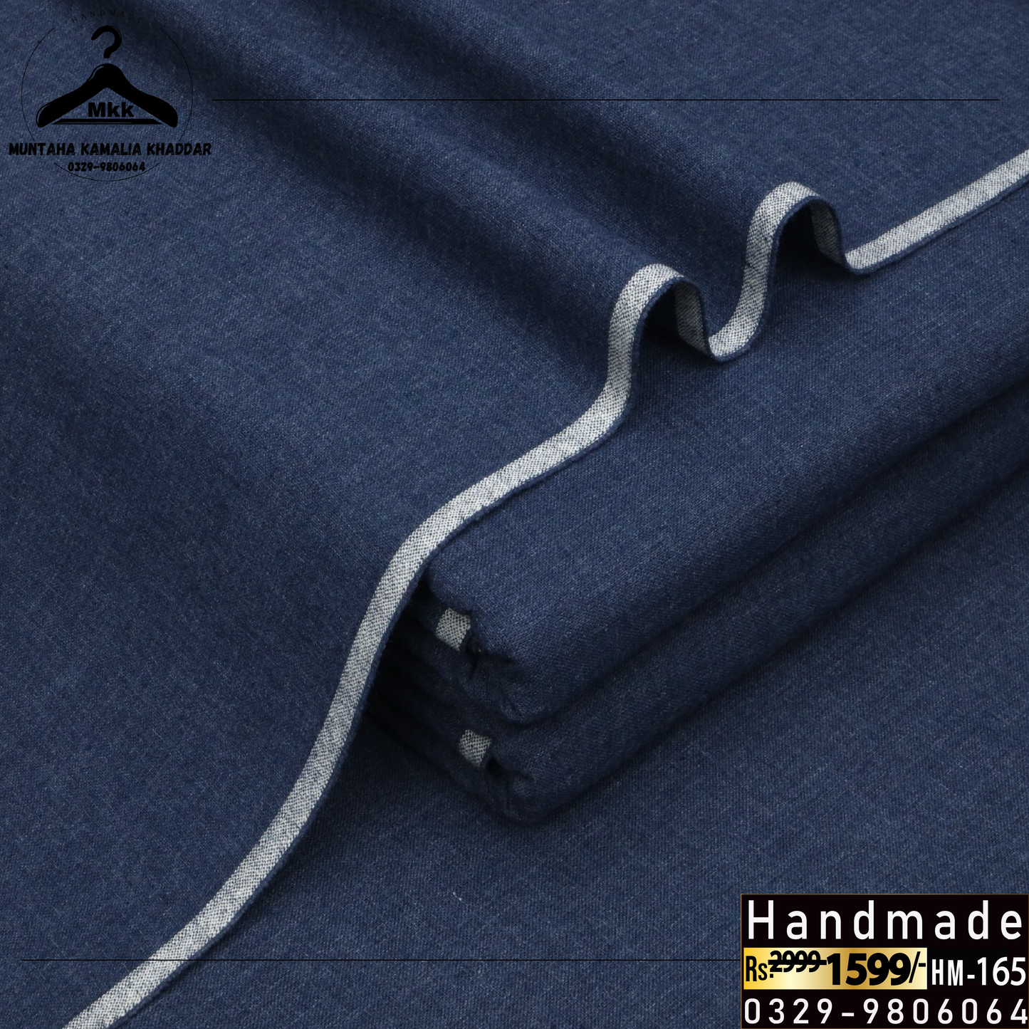 Blue – Stylish Gray Dyed Kamalia Khaddar