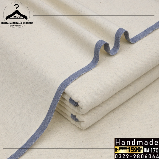 White – Pure Gray Dyed Kamalia Khaddar